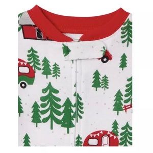 Baby Girls/Boys 0-3m Unisex Red & Green Sleeper One Piece Footed New